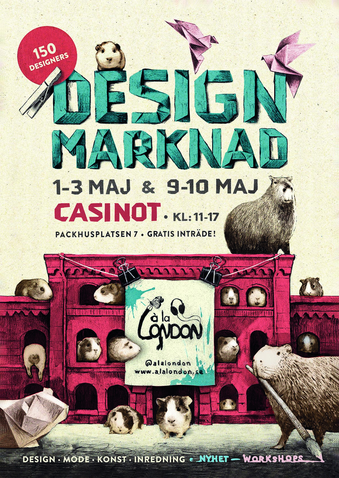 Affisch för à la London designmarknad